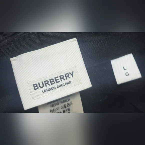 Burberry Men's TB Monogram Nylon Jacquard Bucket Hat Black Italy size Large - Picture 3 of 14